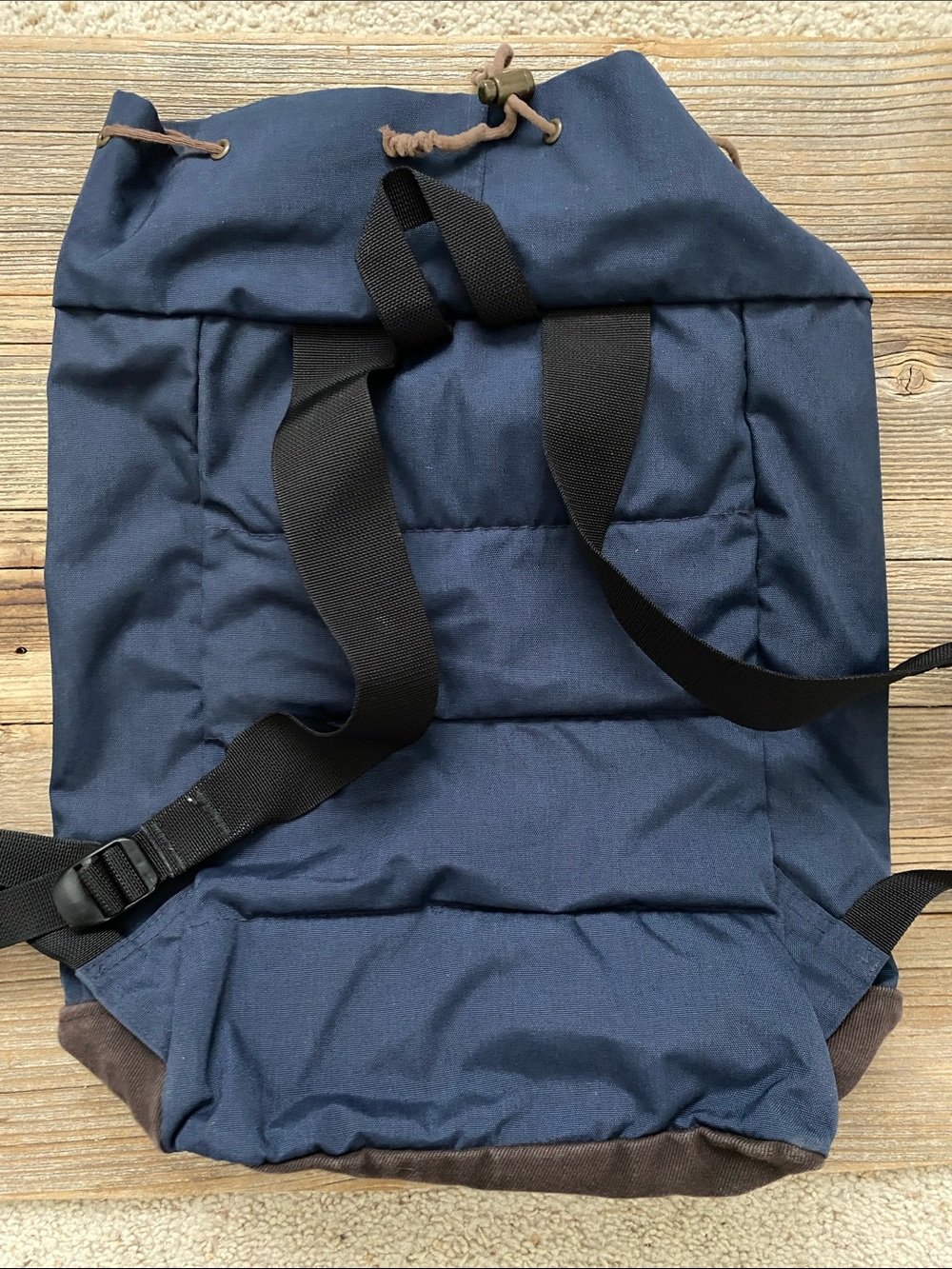 Filson Alaska Outfitters Blue/Brown Drawstring Backpack. - Picture 2 of 13